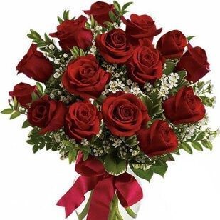 15 red roses with greenery | Flower Delivery Tambov